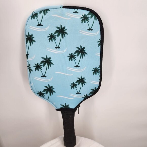 Palm Tree Universal Fit Neoprene Pickleball Paddle Cover NWOT - Picture 2 of 6